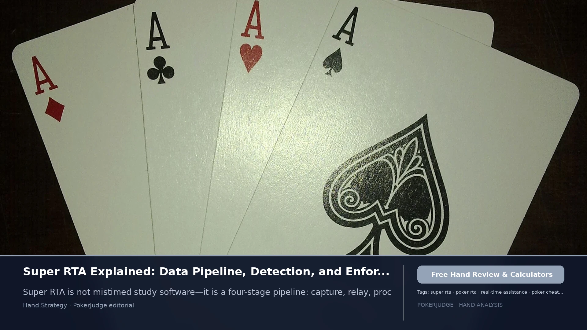 Super RTA Explained: Data Pipeline, Detection | PokerJudge