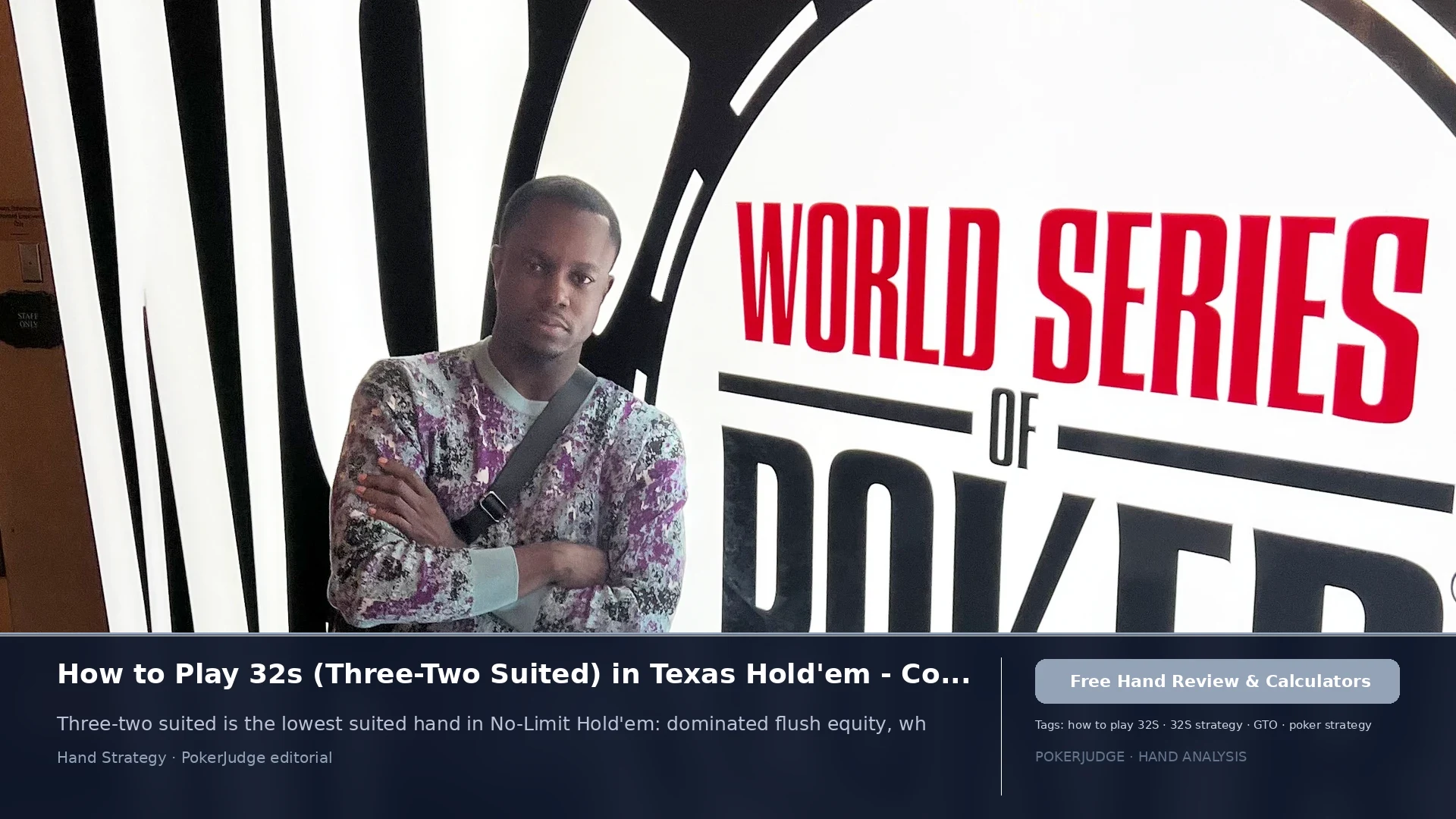 How to Play 32s (32 suited) in Texas Holdem | PokerJudge