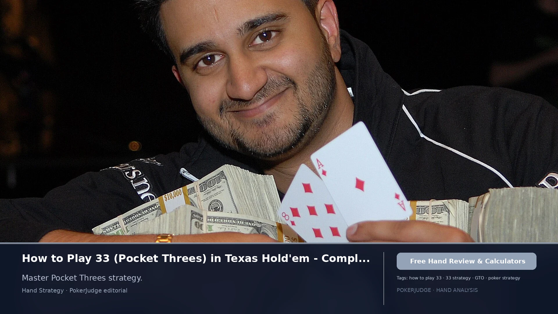 How to Play 33 (Pocket 3s) in Texas Holdem | PokerJudge