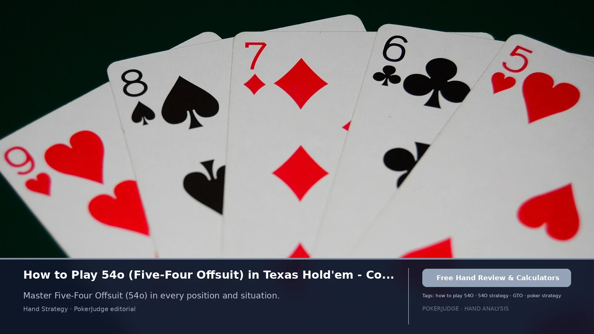 How to Play 54o (54 offsuit) in Texas Holdem | PokerJudge