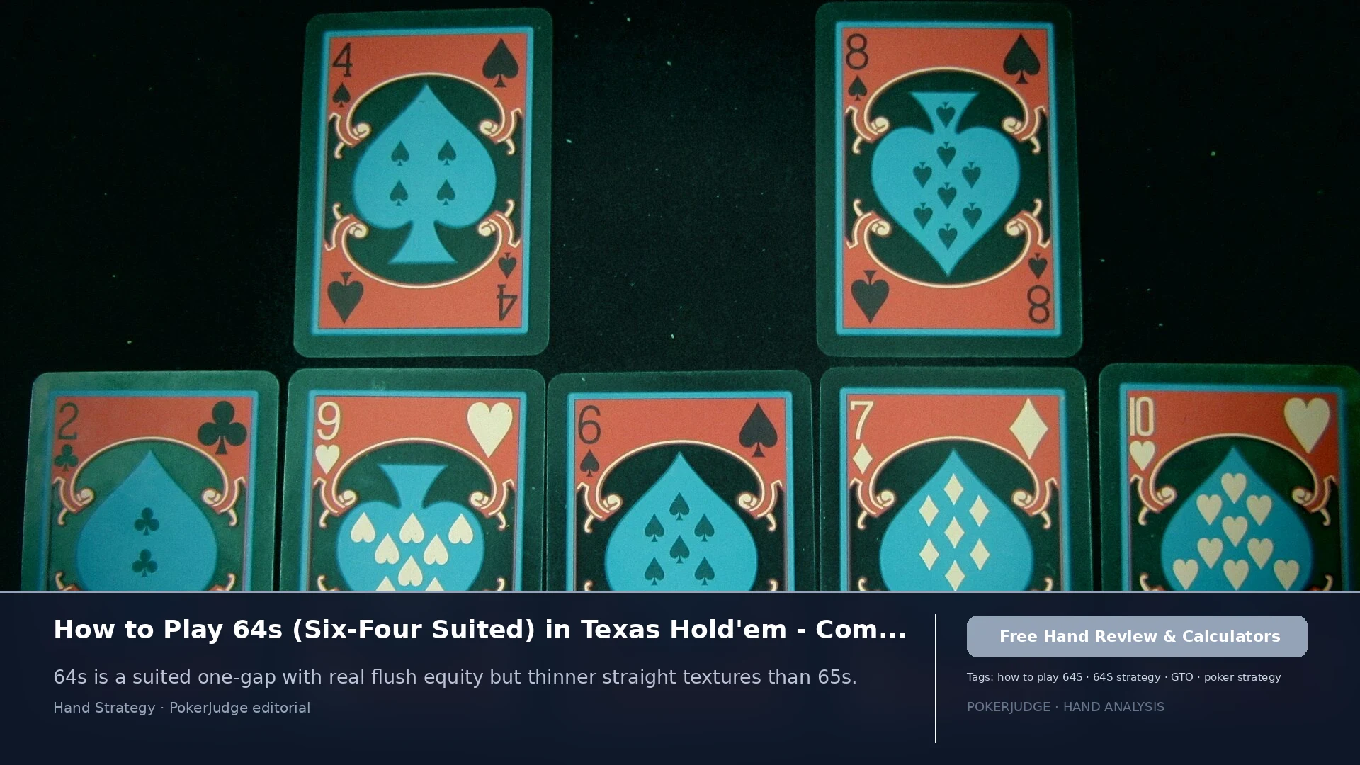 How to Play 64s (64 suited) in Texas Holdem | PokerJudge