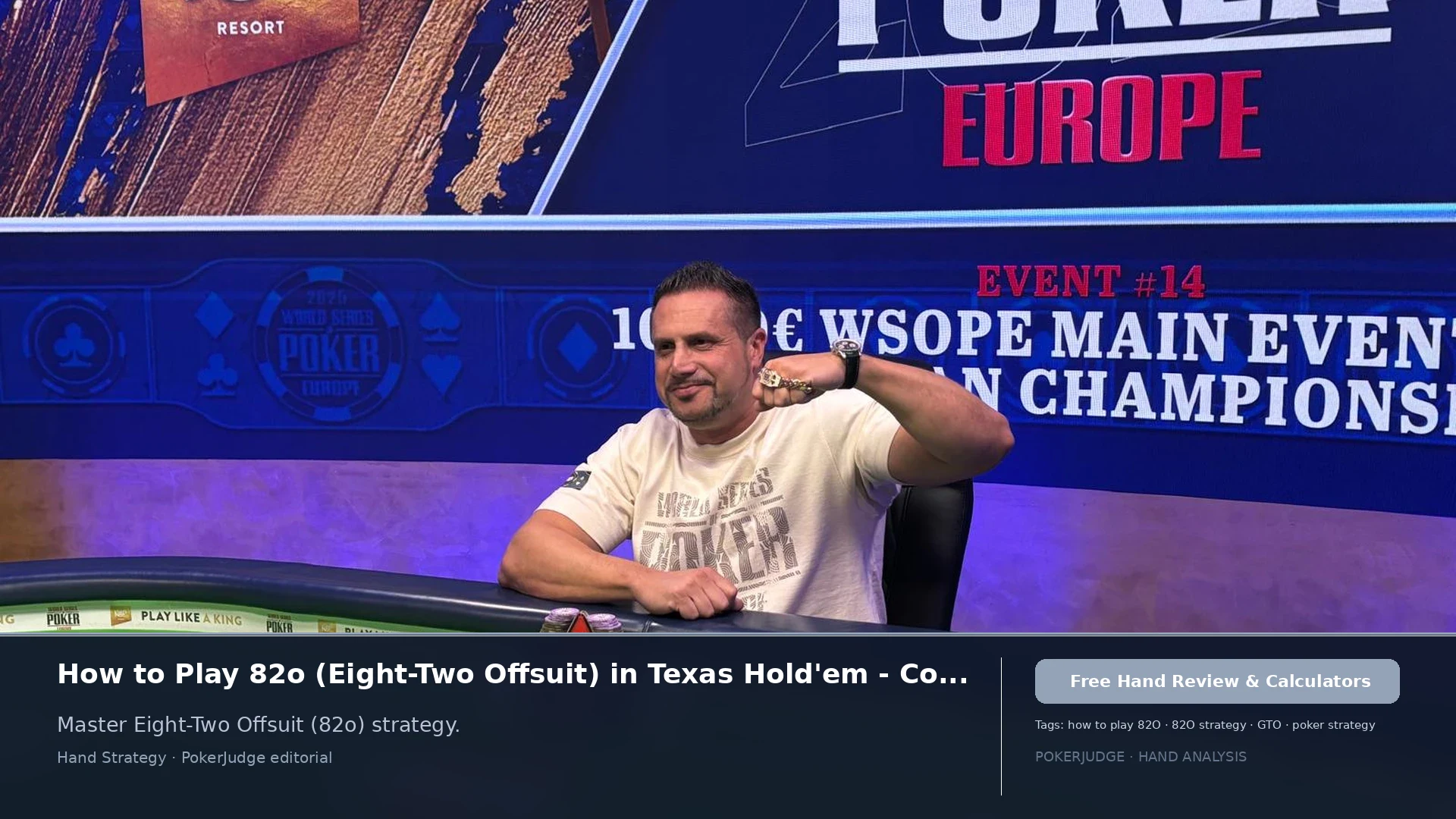 How to Play 82o (82 offsuit) in Texas Holdem | PokerJudge