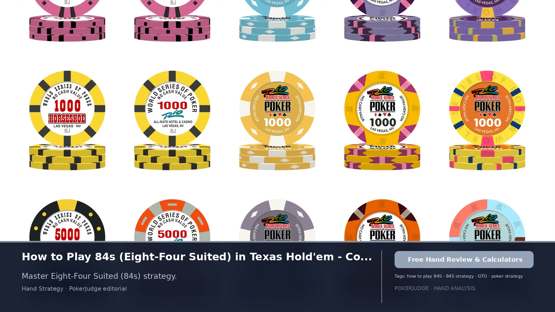 How to Play 84s (84 suited) in Texas Holdem | PokerJudge