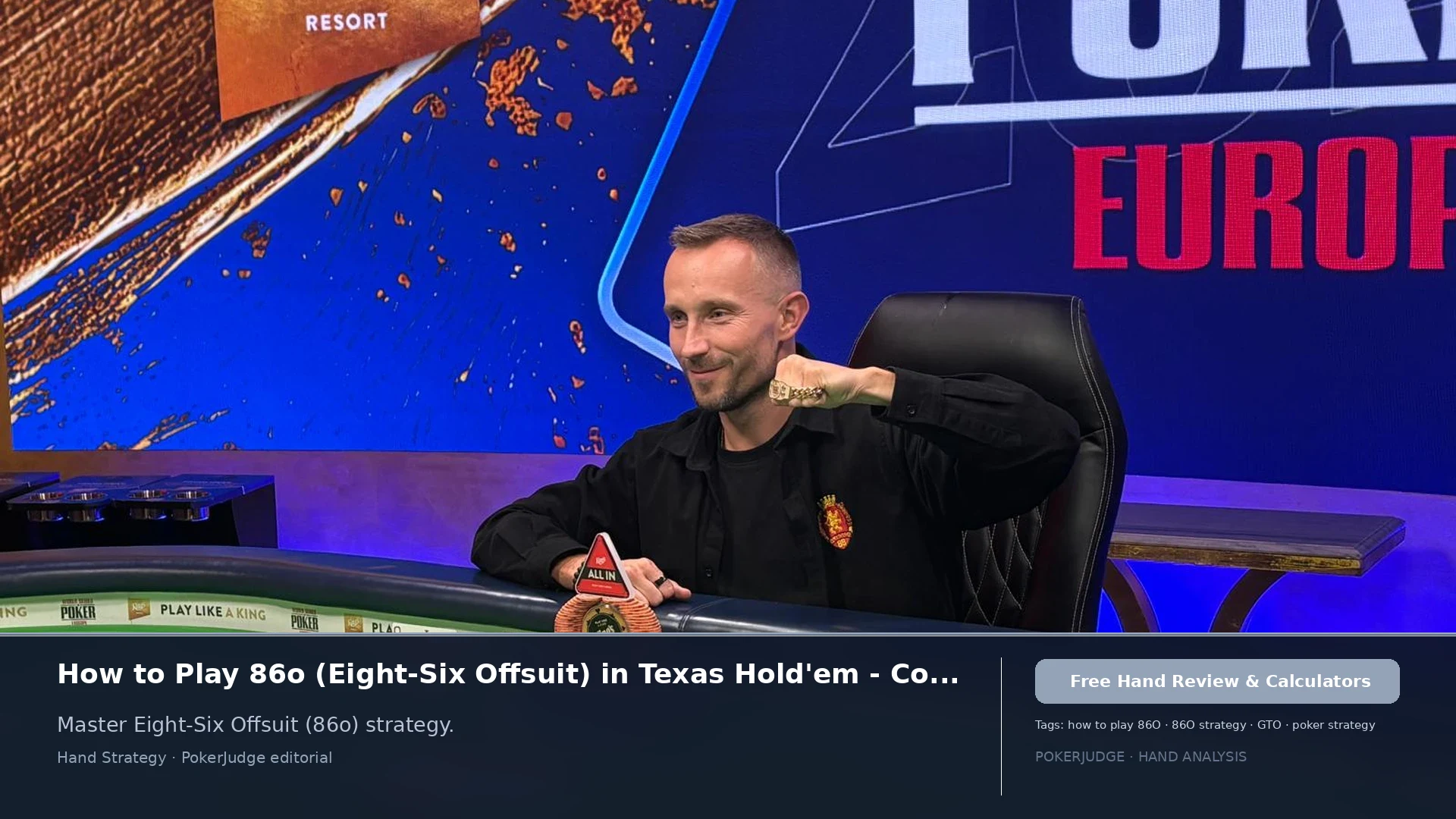 How to Play 86o (86 offsuit) in Texas Holdem | PokerJudge