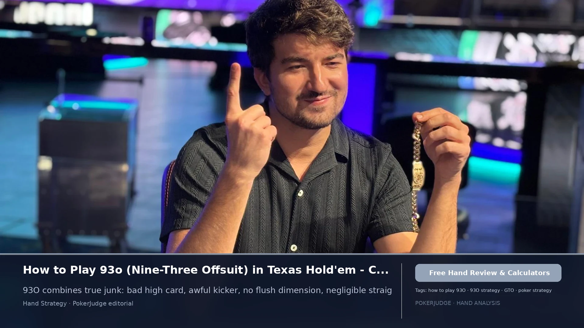 How to Play 93o (93 offsuit) in Texas Holdem | PokerJudge