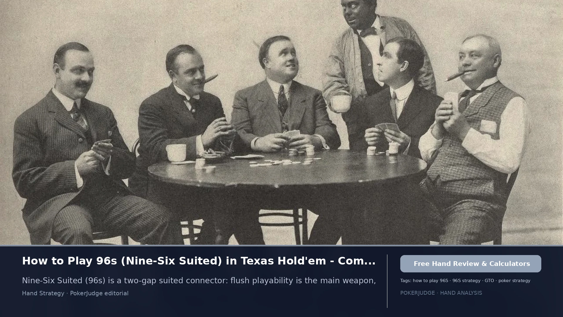 How to Play 96s (96 suited) in Texas Holdem | PokerJudge