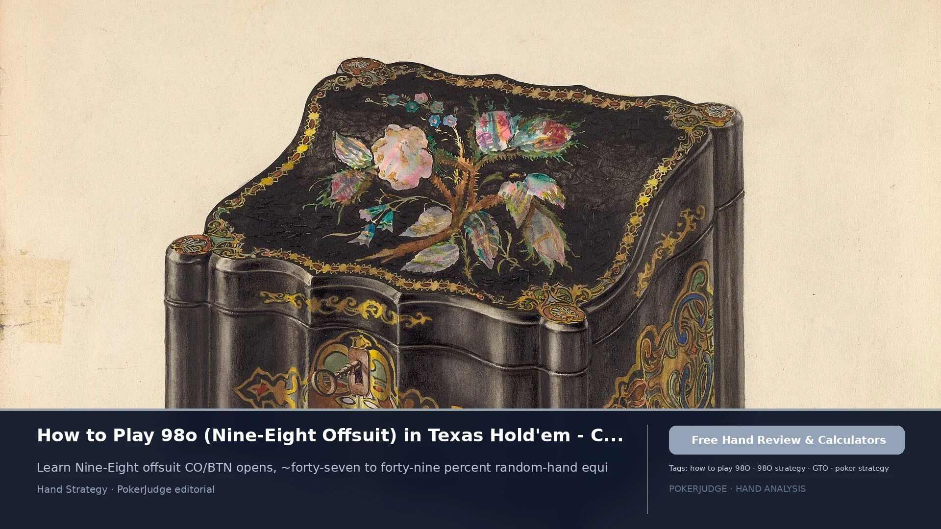 How to Play 98o (98 offsuit) in Texas Holdem | PokerJudge