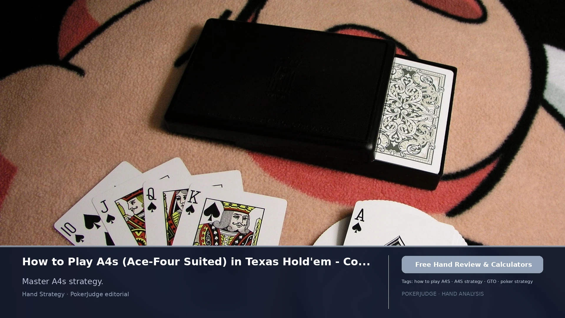 How to Play A4s (A4 suited) in Texas Holdem | PokerJudge