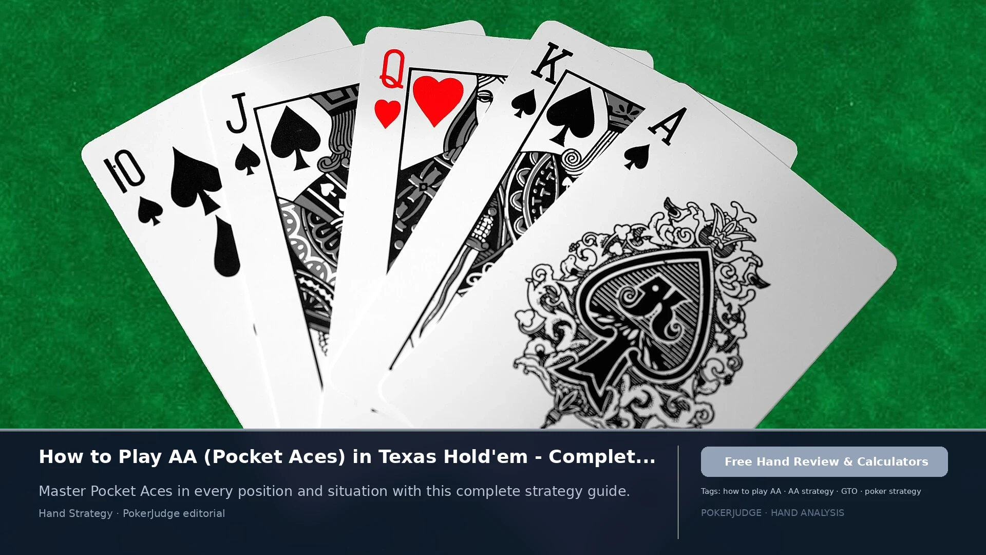 How to Play AA (Pocket As) in Texas Holdem | PokerJudge