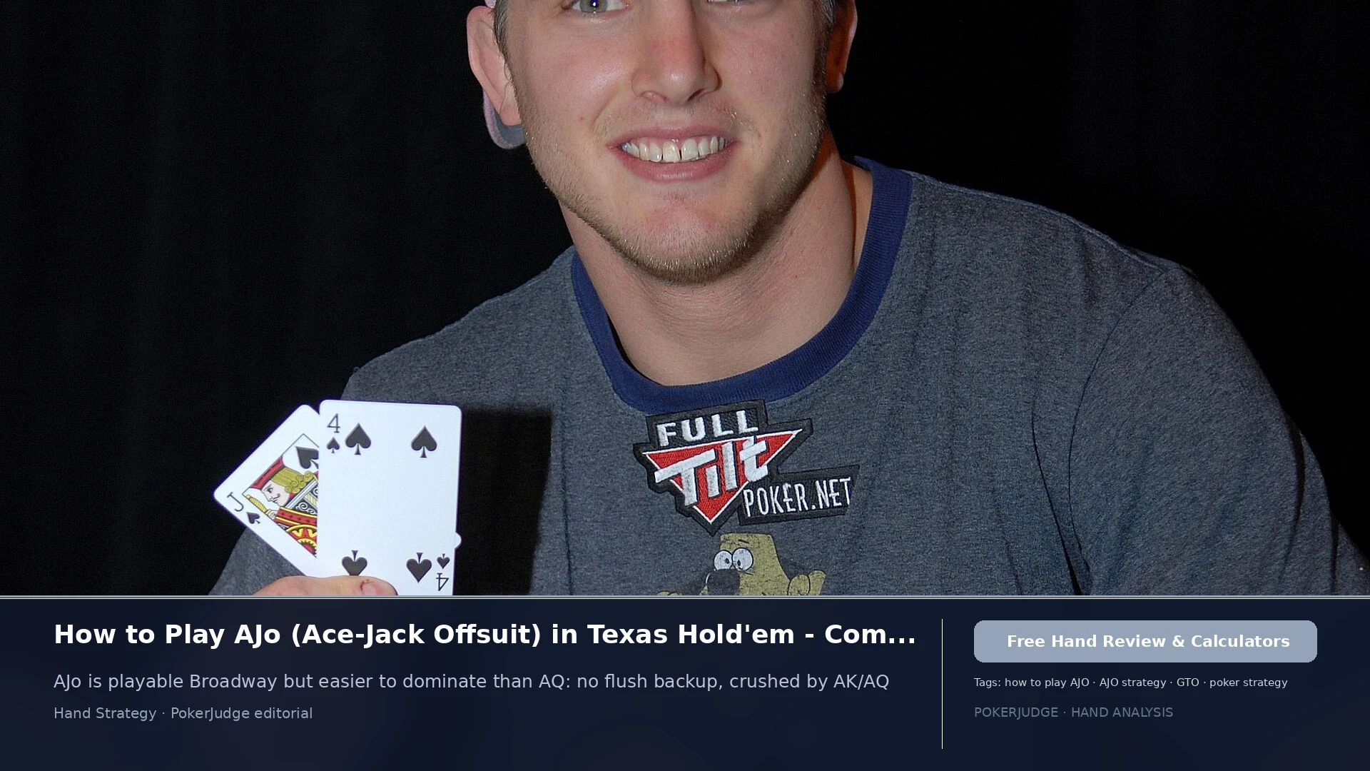 How to Play AJo (AJ offsuit) in Texas Holdem | PokerJudge