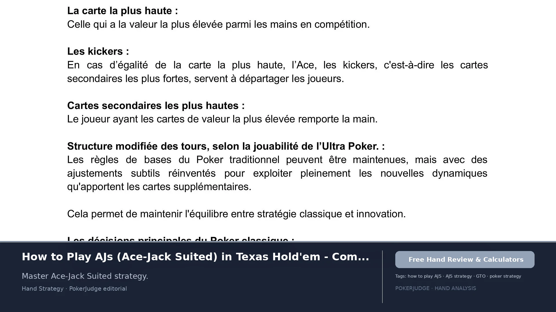 How to Play AJs (AJ suited) in Texas Holdem | PokerJudge
