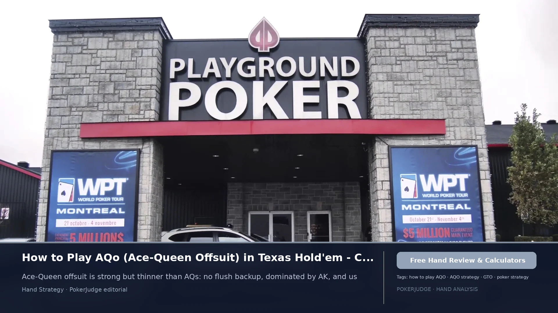 How to Play AQo (AQ offsuit) in Texas Holdem | PokerJudge