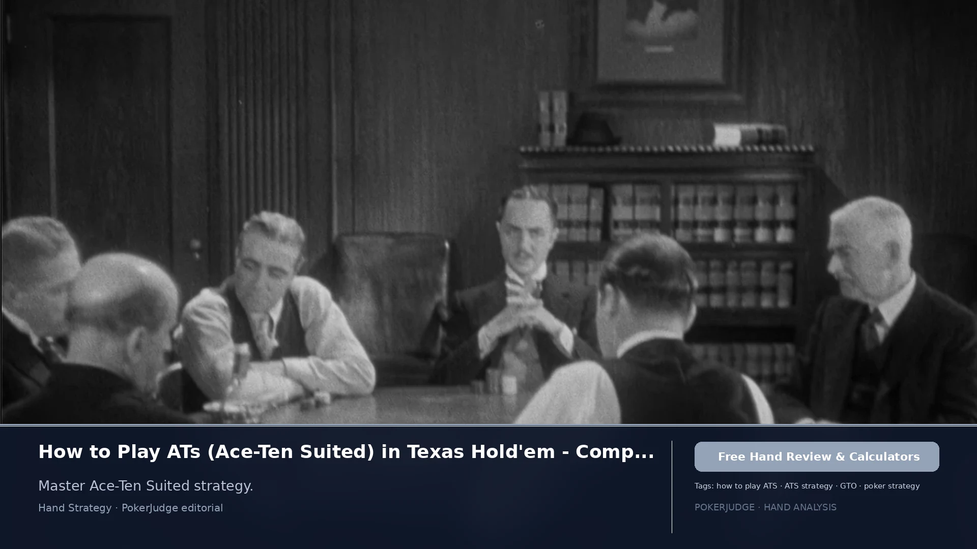 How to Play ATs (AT suited) in Texas Holdem | PokerJudge