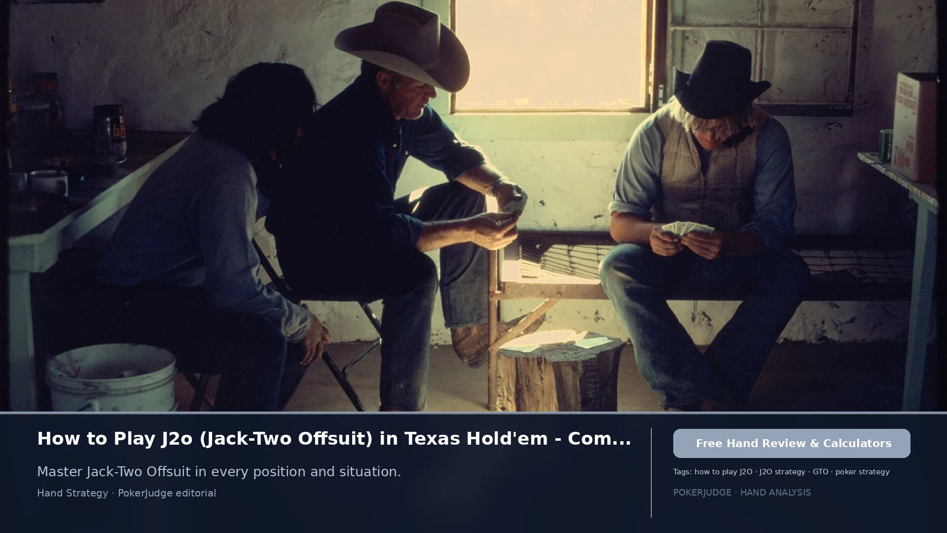 How to Play J2o (J2 offsuit) in Texas Holdem | PokerJudge
