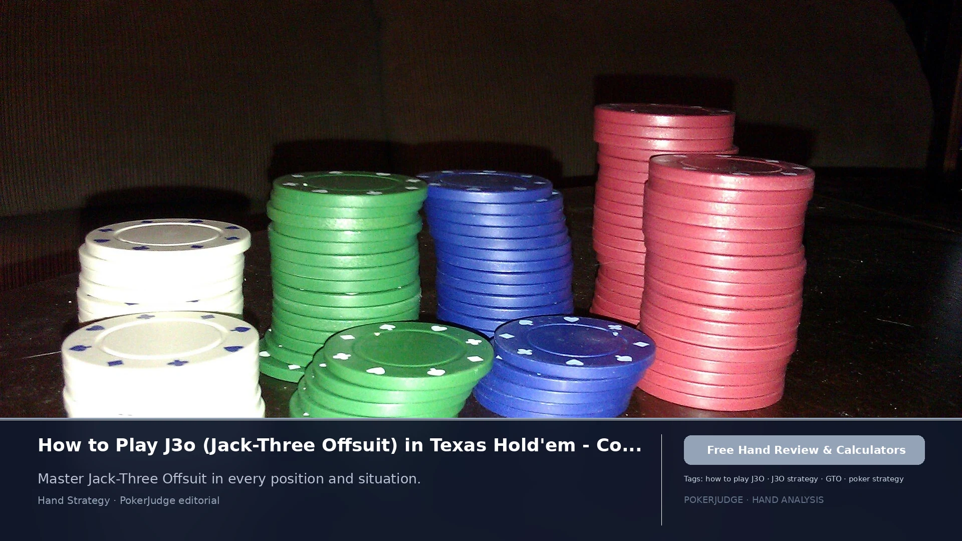 How to Play J3o (J3 offsuit) in Texas Holdem | PokerJudge