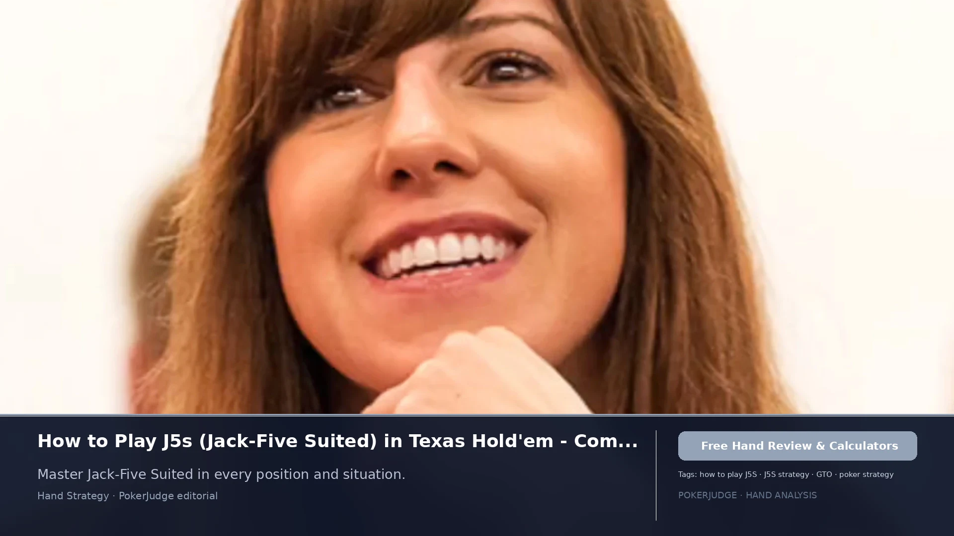How to Play J5s (J5 suited) in Texas Holdem | PokerJudge