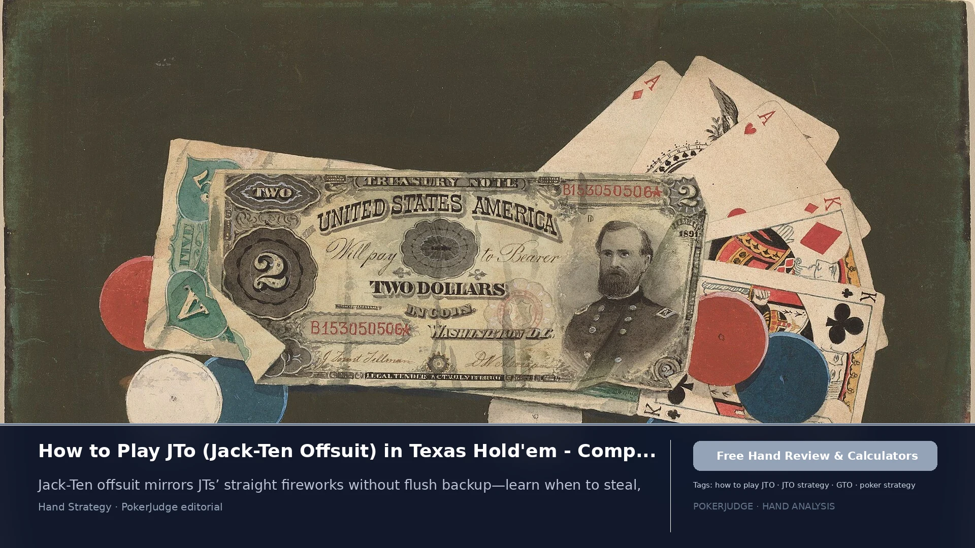 How to Play JTo (JT offsuit) in Texas Holdem | PokerJudge