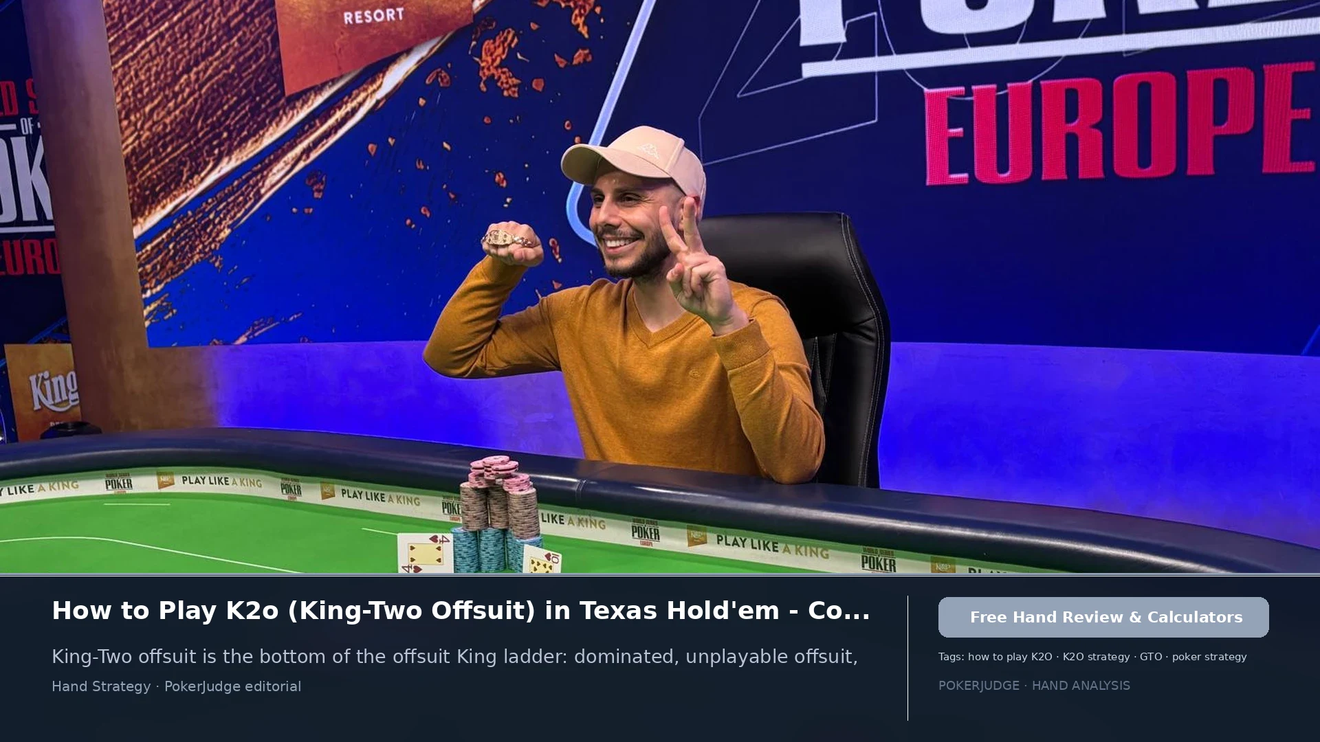 How to Play K2o (K2 offsuit) in Texas Holdem | PokerJudge
