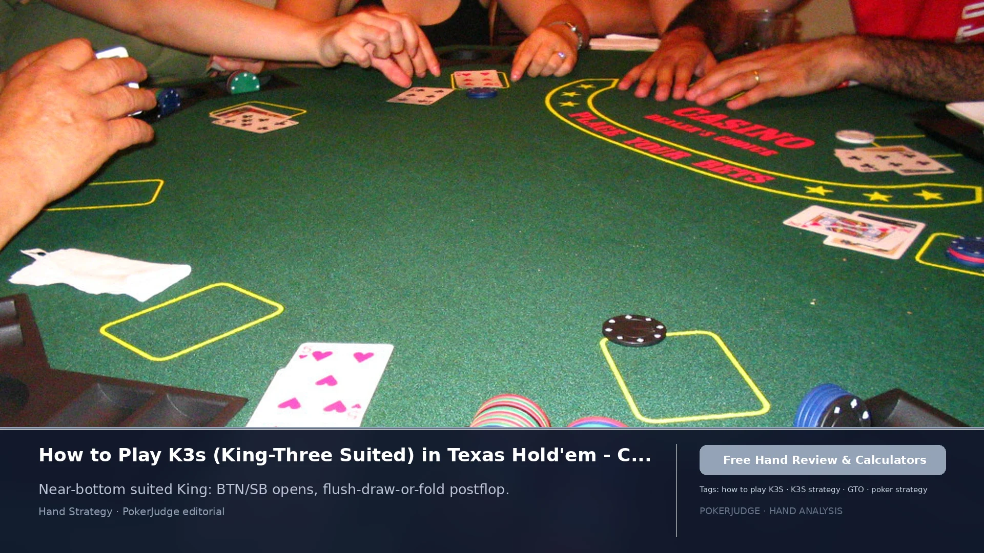How to Play K3s (K3 suited) in Texas Holdem | PokerJudge