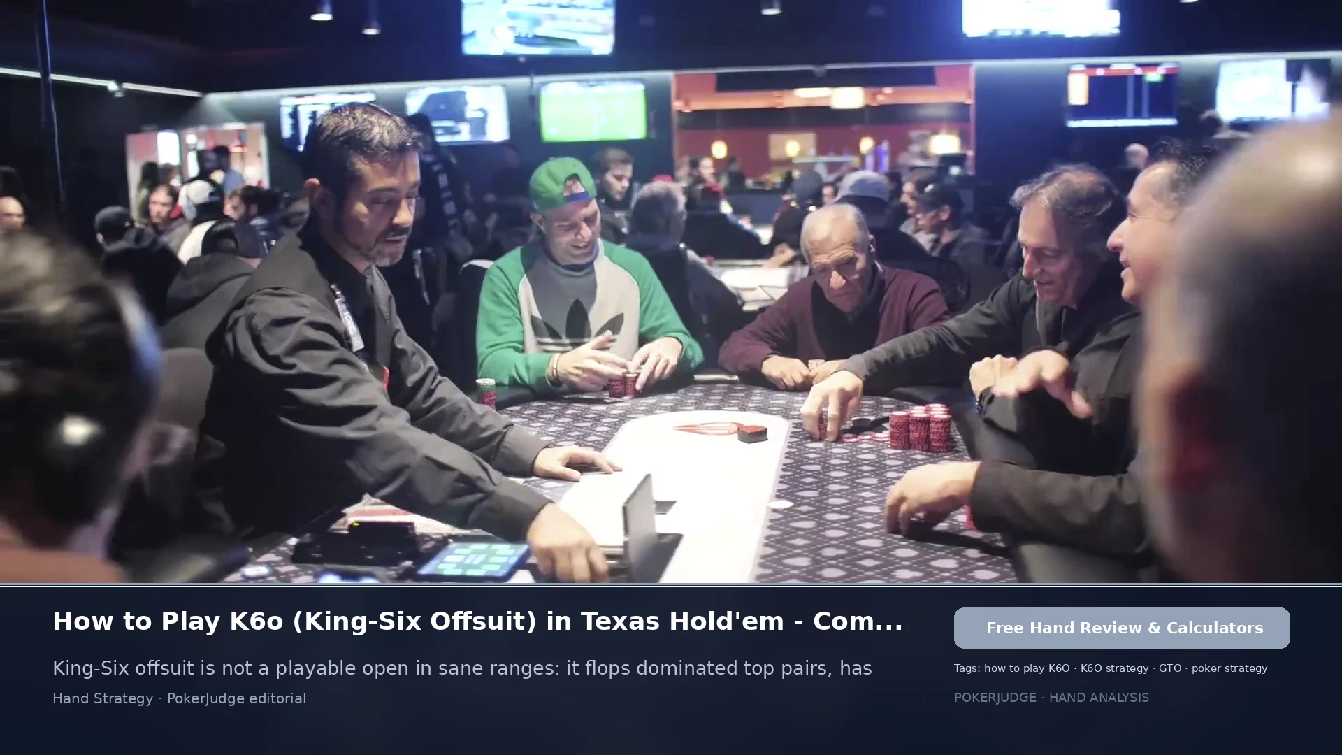 How to Play K6o (K6 offsuit) in Texas Holdem | PokerJudge