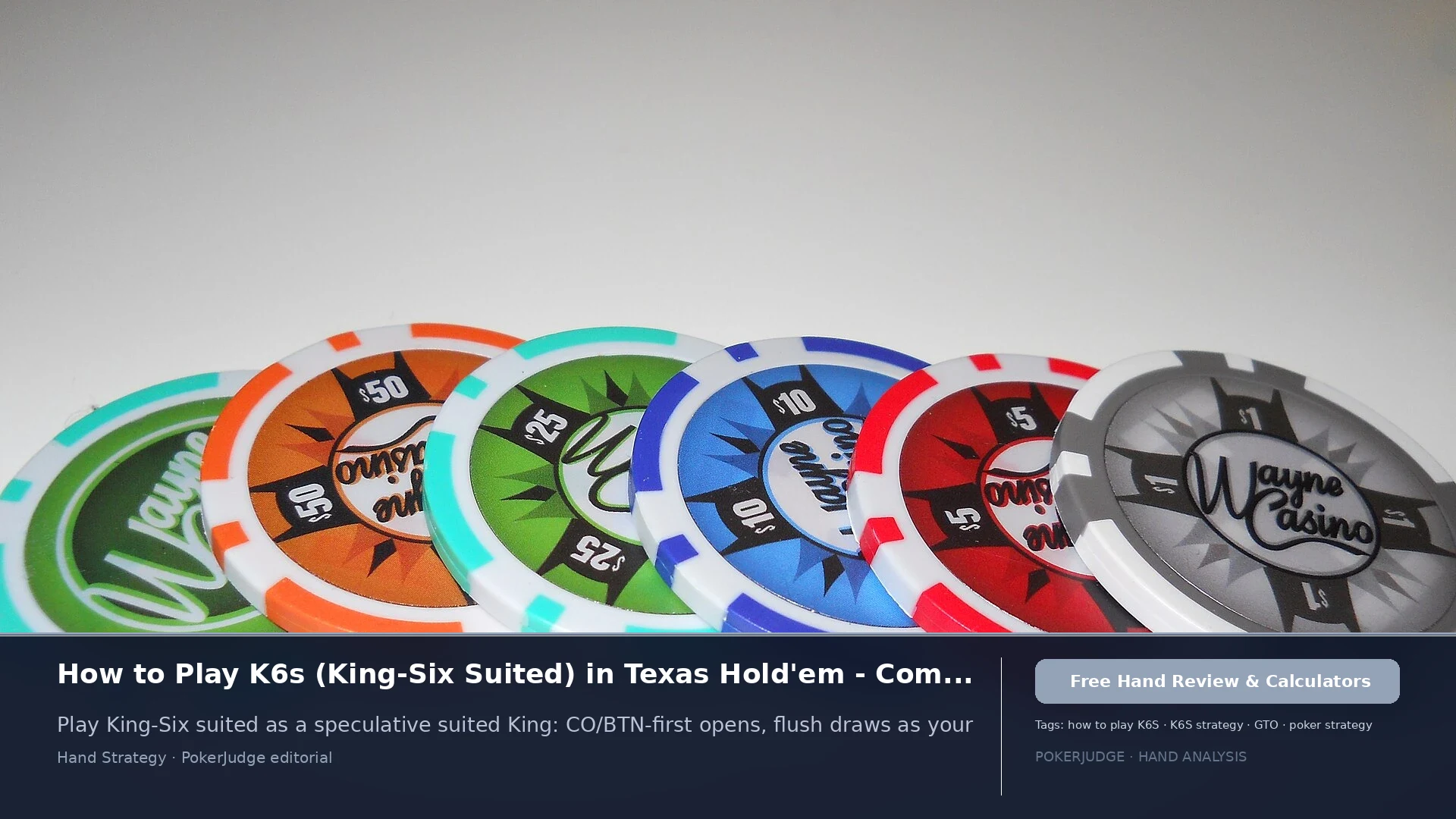 How to Play K6s (K6 suited) in Texas Holdem | PokerJudge