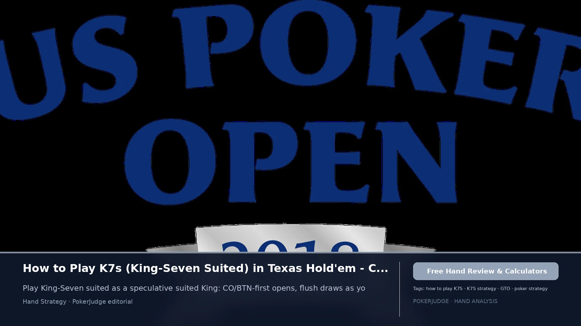 How to Play K7s (K7 suited) in Texas Holdem | PokerJudge