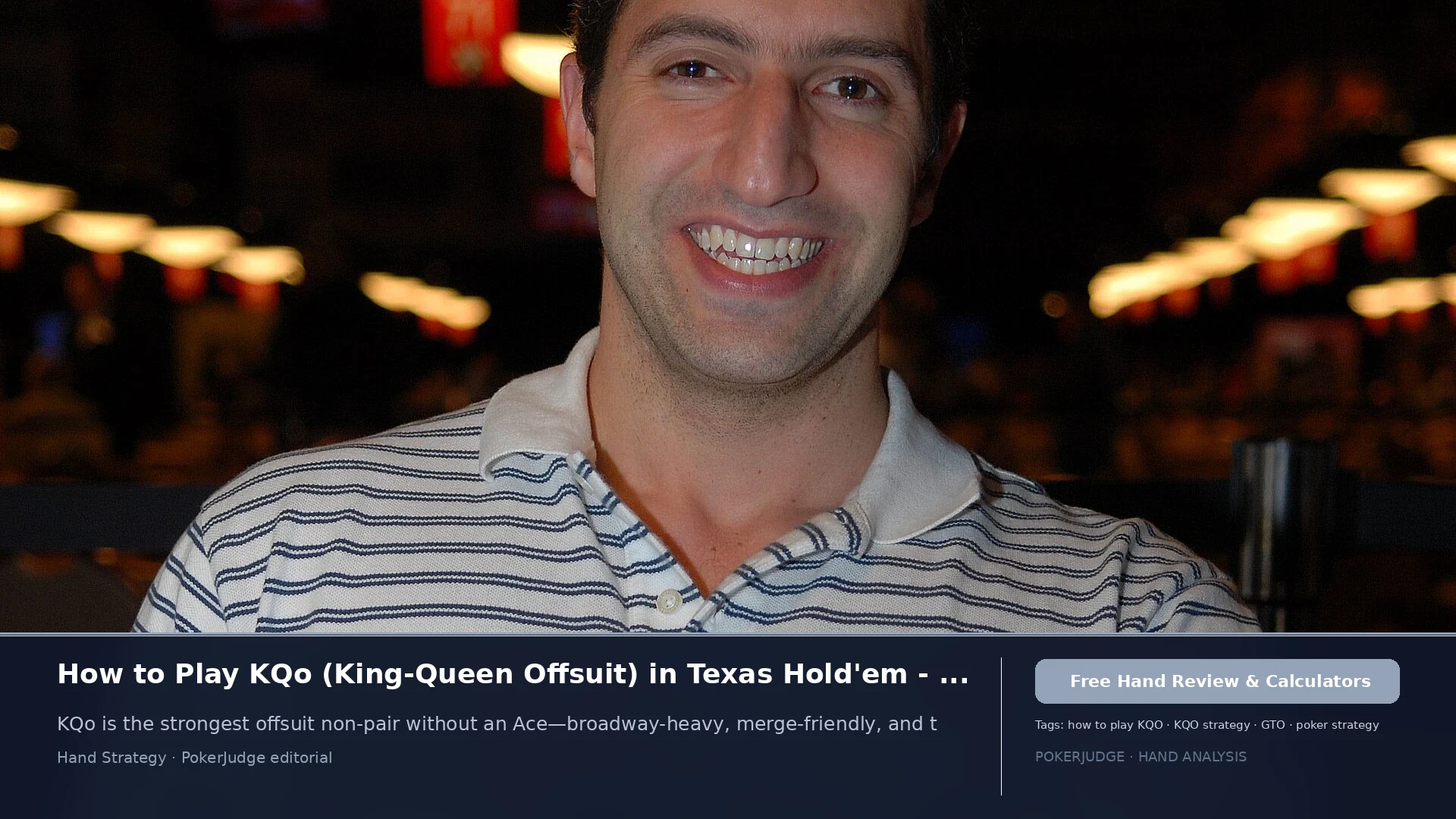 How to Play KQo (KQ offsuit) in Texas Holdem | PokerJudge