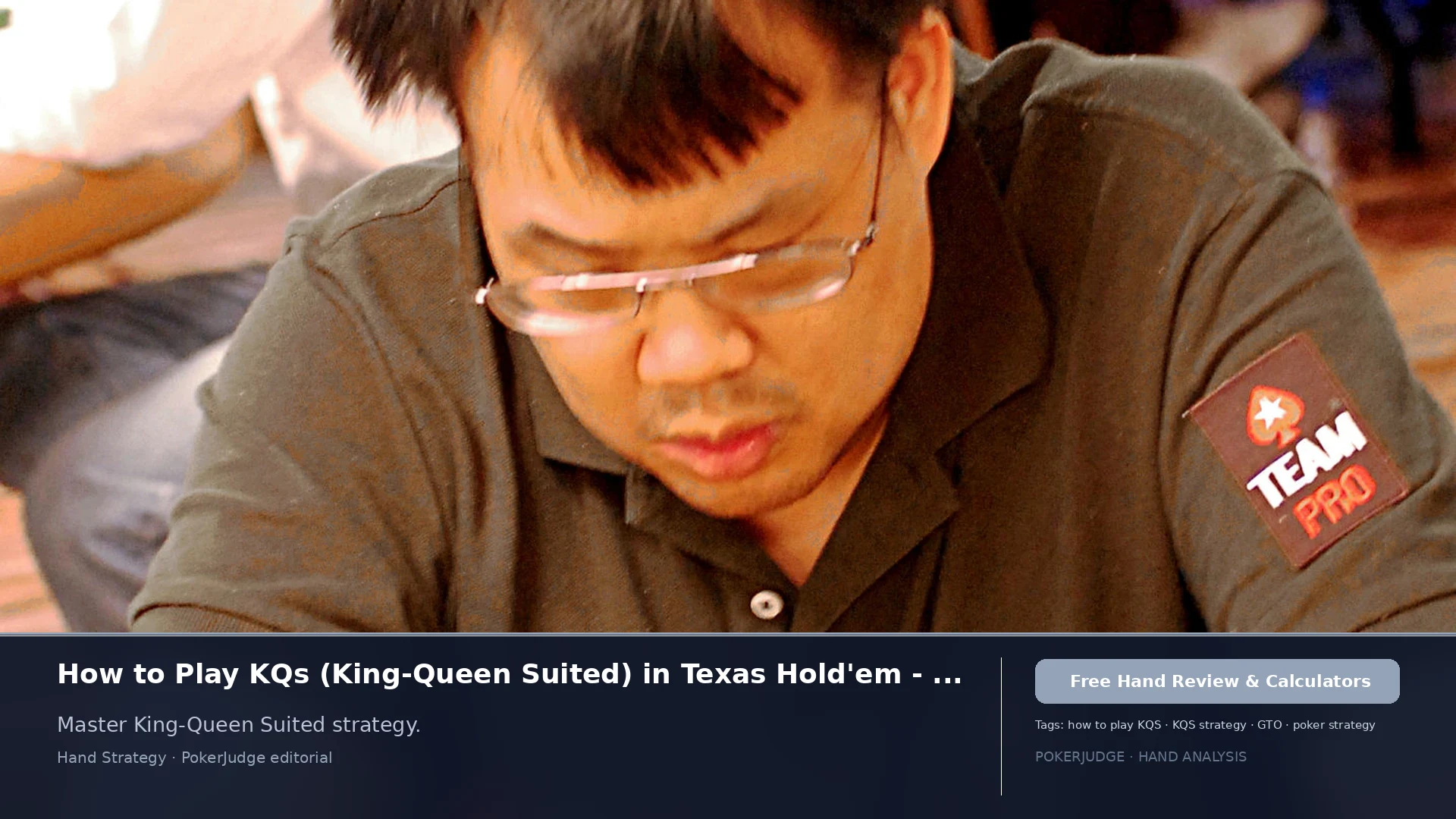 How to Play KQs (KQ suited) in Texas Holdem | PokerJudge