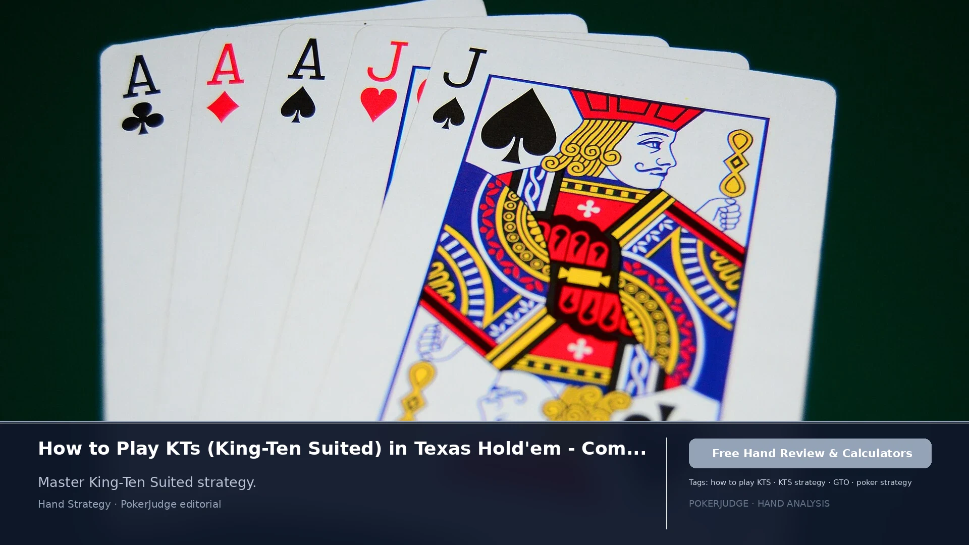 How to Play KTs (KT suited) in Texas Holdem | PokerJudge