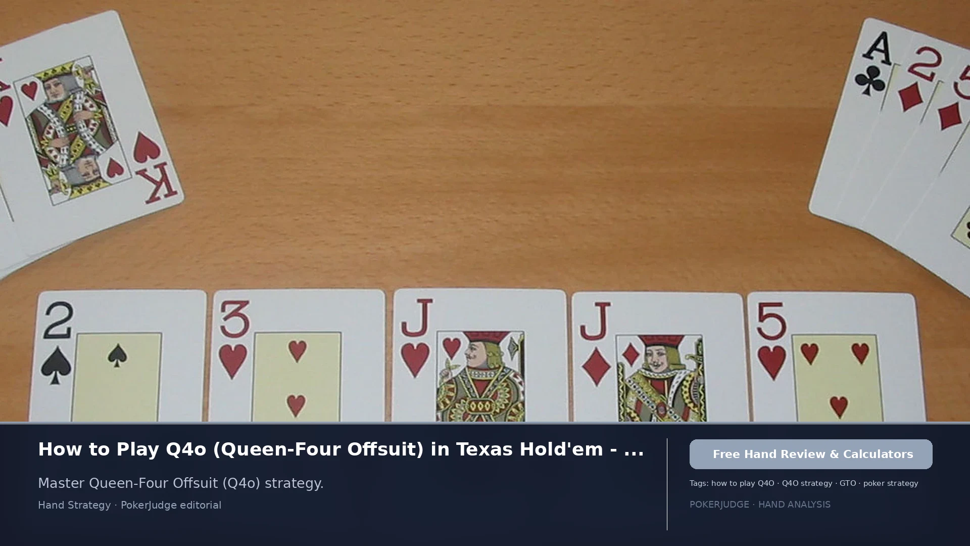 How to Play Q4o (Q4 offsuit) in Texas Holdem | PokerJudge