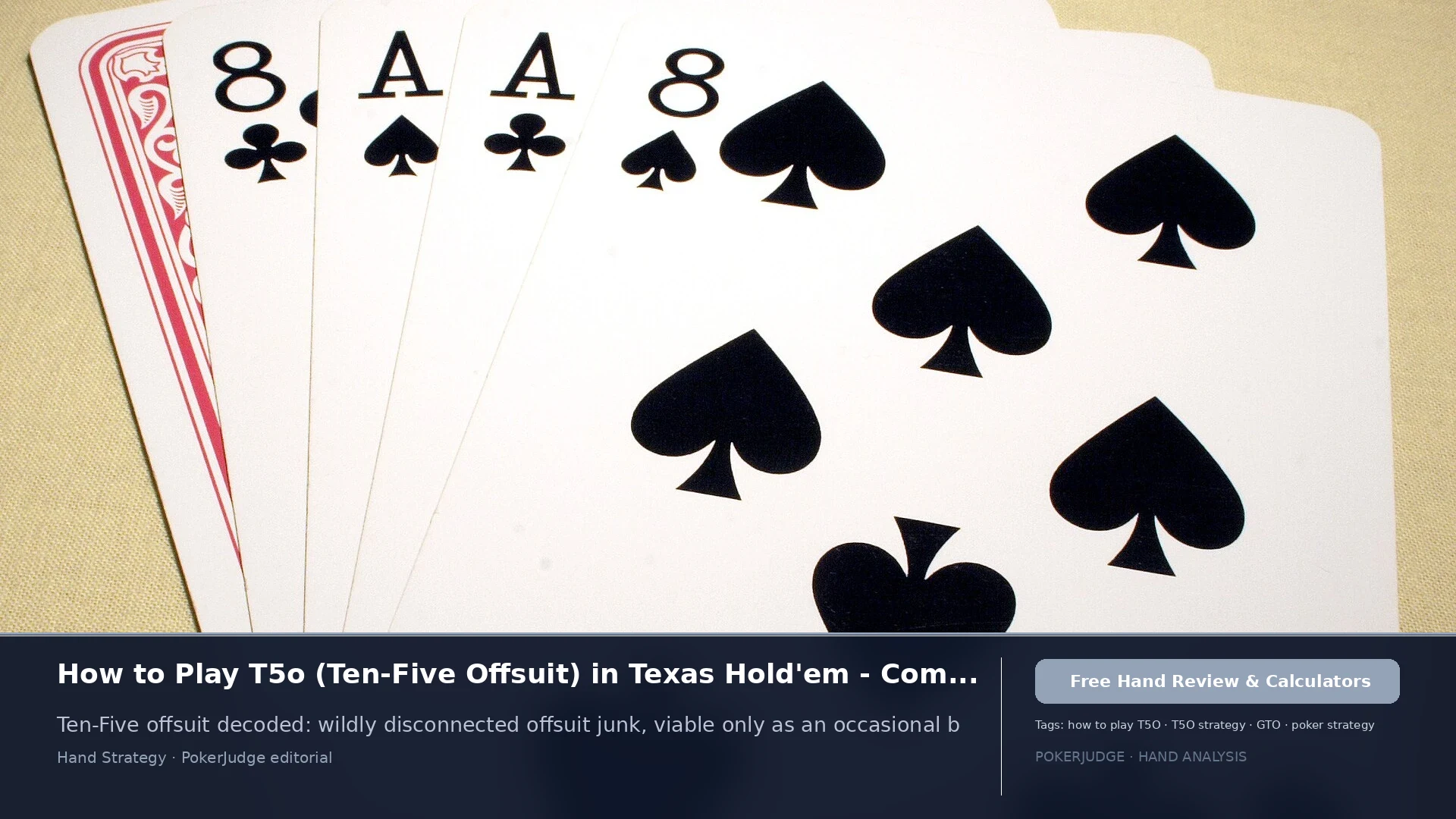 How to Play T5o (T5 offsuit) in Texas Holdem | PokerJudge