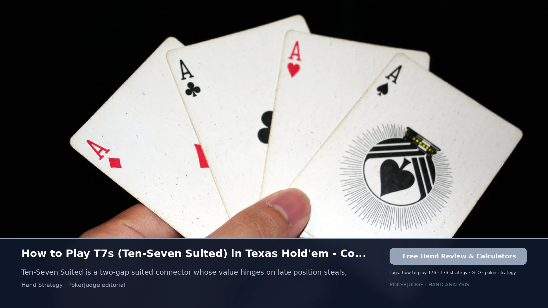 How to Play T7s (T7 suited) in Texas Holdem | PokerJudge