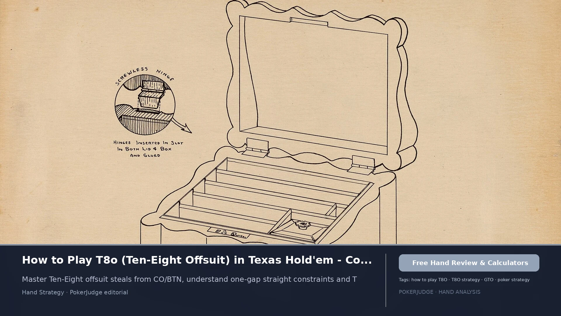 How to Play T8o (T8 offsuit) in Texas Holdem | PokerJudge