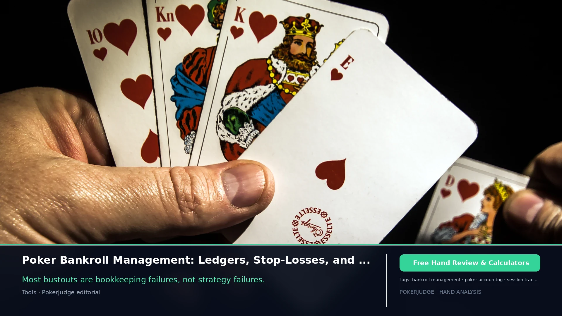 Poker Bankroll Management: Ledgers, Stop-Losses, Move-Down | PokerJudge